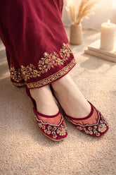 Velvet Bloom Formal Khussa