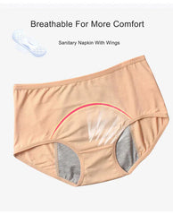 Pack of-2 Seamless Anti-Leak Menstrual Period, Leak-Proof Panties
