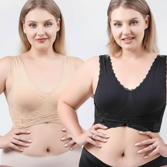 Last day 30% off - comfy corset bra front cross side buckle lace bras