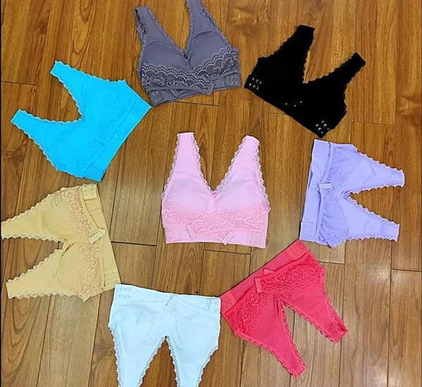 Last day 30% off - comfy corset bra front cross side buckle lace bras